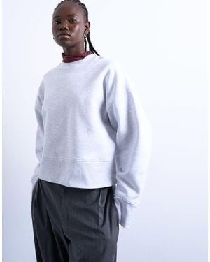 TOPSHOP Premium Heavyweight Oversized Sweatshirt - White