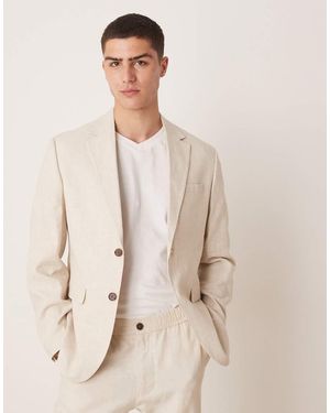 SELECTED Malik Linen Blazer - Natural