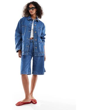 ASOS Denim Jack Met Middenblauwe Wassing