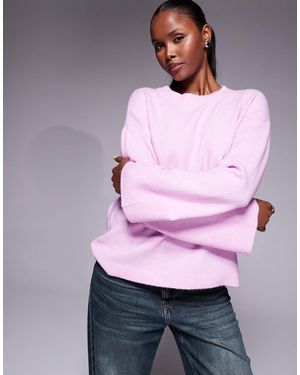River Island Crew Neck Knitted Sweater - Pink