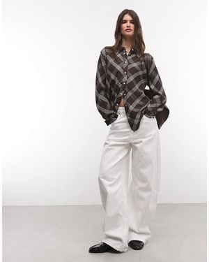 Wrangler Geruit Overhemd Met Kraag - Wit