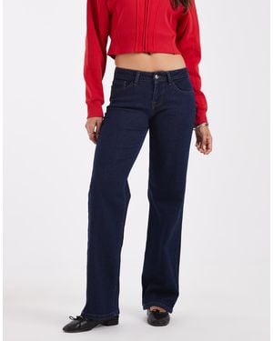 ONLY Maddie baggy-jeans mit tiefer bundhöhe - Blau