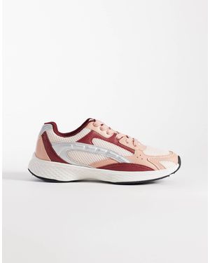 ASOS Doodle - baskets à lacets - bordeaux et rose