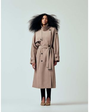 ASOS Gabardina Larga Extragrande Con Cinturón De -Neutro
