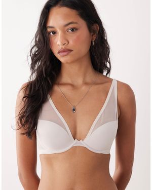 Calvin Klein – shapewear – push-up-bh aus netzstoff - Braun