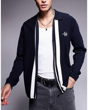 Alma de Ace Maglione Con Zip - Blu