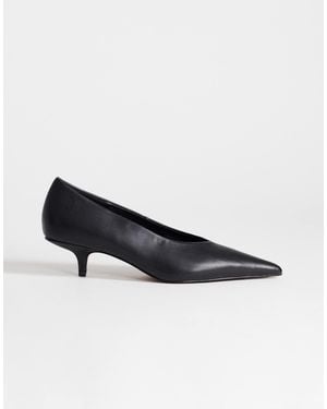 TOPSHOP Avril Kitten Heel Mid Pumps - Black