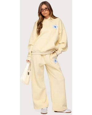 Edikted Tropical Bloom Joggers - Natural
