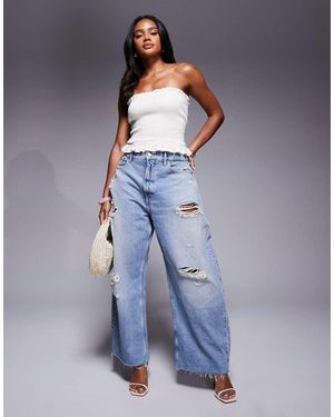 GOOD AMERICAN Good Extreme Barrel Jeans - White