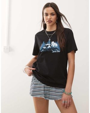 Santa Cruz Woodland Mini Strip T-shirt - Black