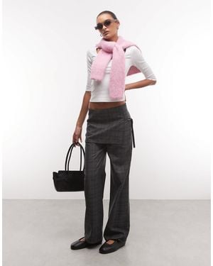 Collusion Side Tie Skirt Pant-multi - Pink