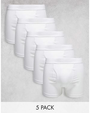 Weekday Johnny 5 Pack Boxer Set - White