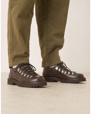 ARKET Leather Hiking Short Digby Boot Shoes - Green