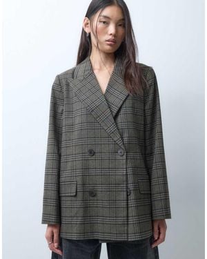Collusion Oversized Double Breasted Blazer - Grey