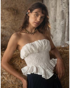 Muse Assembly – asymmetrisches bandeau-oberteil - Weiß