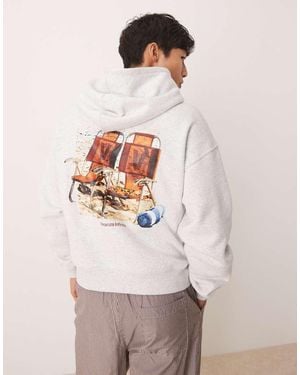 Cotton On Cotton On Cropped Zip Up Graphic Hoodie - White