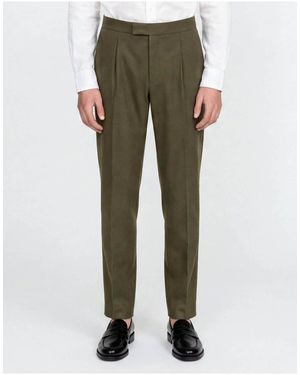 Harry Brown Arthur Flannel Trousers - Green