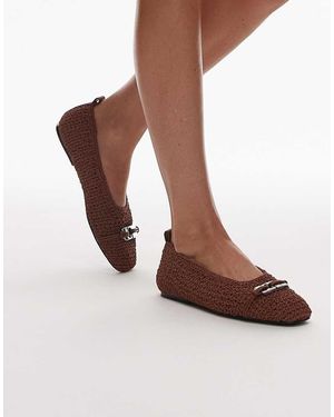 laagam Maui Ballerina Flat Shoes - Brown