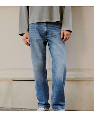 Bershka Tall Straight-Leg Jeans - Blue
