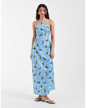 Vero Moda Halter Maxi Dress - Blue