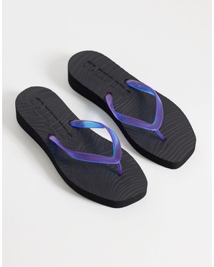 Sleeper Tapered Platform Flip Flops - Blue