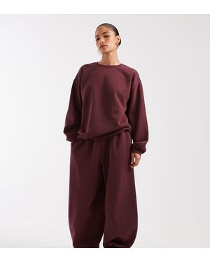 Vero Moda Joggers Oversize De Pierna Globo En Burdeos, Conjunto-Rojo