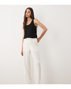 JDY Tall Pantaloni Testurizzati Bianchi - Bianco