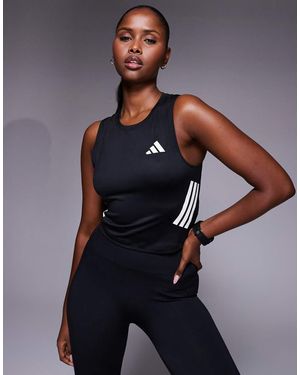 adidas Originals Adidas Running Adi365 Tank Top With Three Stripes - Blue