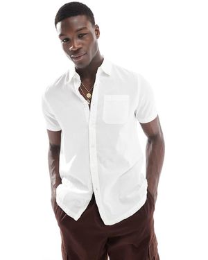 Brave Soul Camicia A Maniche Corte Bianca - Bianco