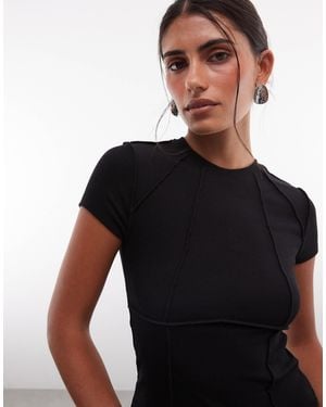 ASOS Seam Detailing Baby Tee - Black