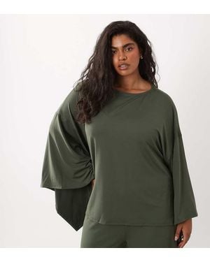 ASOS Asos Design Curve Cape-Stijl Co-Ord Top - Groen