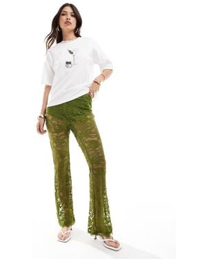 Never Fully Dressed Lace Trouser - Green
