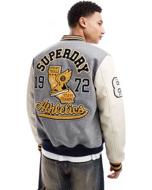 Superdry – bomberjacke - Grau