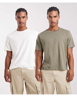 ASOS Essentials 2 Pack Regular Fit T-Shirts - Multicolour