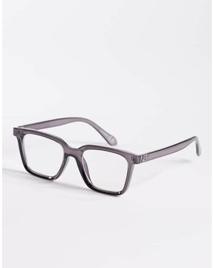 ASOS Occhiali Squadrati Con Montatura Cristallo E Lenti Trasparenti - Neutro