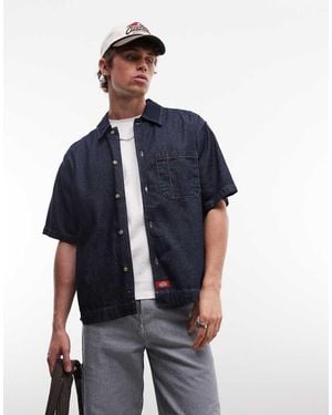 Dickies Short Sleeve Denim Shirt - Blue