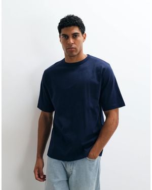 ARKET Heavyweight Jersey Oversized T-shirt - Blue