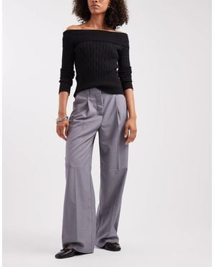 JJXX Wide Leg Tailored Pants - Gray