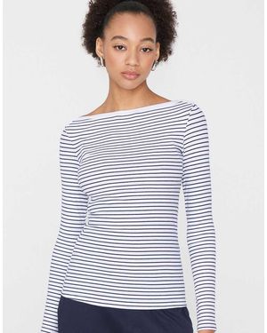 Tezenis Top Long Sleeve Boat Ribbed Cot.Rigata - Blue