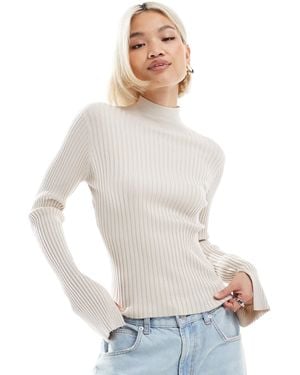 Threadbare – gerippter pullover - Weiß