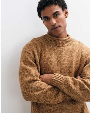 Abercrombie & Fitch Knitted Mockneck Jumper - Brown