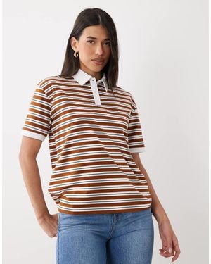 The Frolic Exclusive Collared Oversized Rugby Polo T-Shirt - White