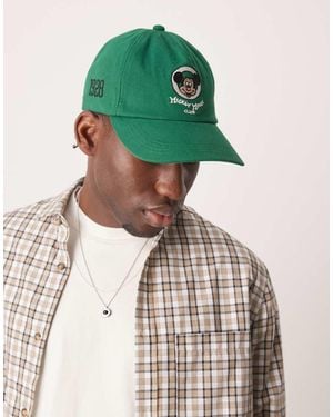 ASOS Gorra Verde Con Bordado Vintage De Mickey Mouse De Disney De