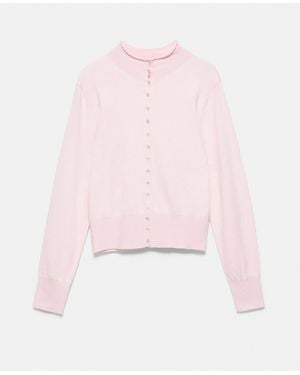 Pull&Bear Gilet à col montant poudré - Rose