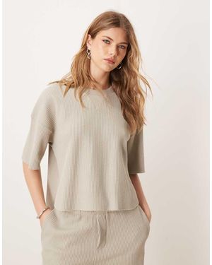 ASOS Top A Maniche Corte - Neutro