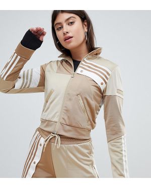 adidas Originals X Danielle Cathari Deconstructed Track Top In Beige Khaki - Natural