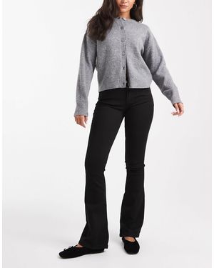 Vero Moda Flash Mid Rise Flare Jeans - Grey