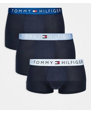 Tommy Hilfiger Original 3 Pack Trunks - Blue