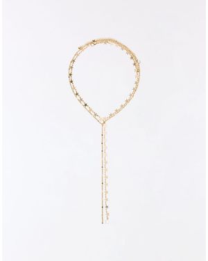 Bershka Star Lariat - White