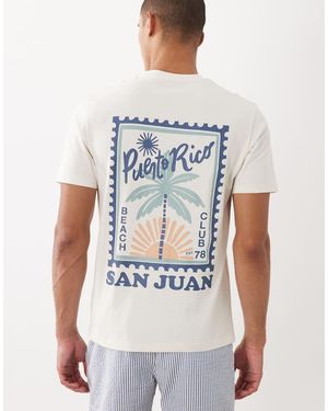 Threadbare Camiseta De Manga Corta Con Estampado Gráfico En La Espalda-Neutro - Blanco